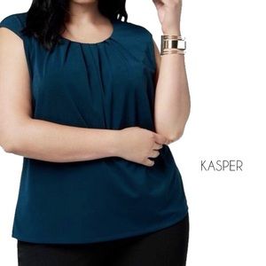🆕 Kasper | Deep Blue Sleeveless Blouse